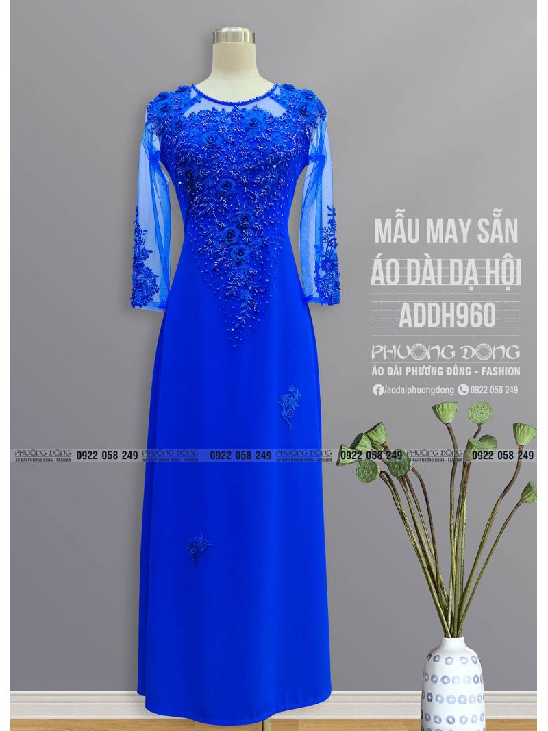 Áo Dài Dạ Hội Kết Ren Cườm Cao Cấp ADDH960